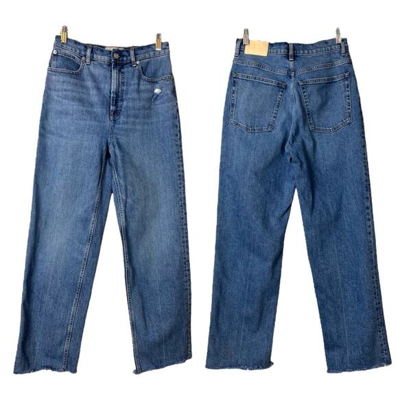 Everlane The Way High Jean High Rise Relaxed Fit Medium Wash Women’s Size 26 - Picture 8 of 10